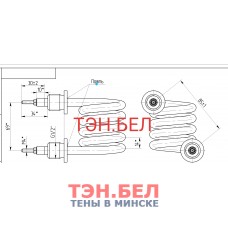 ТЭН-83А10/2,0J220 для электрокипятильника КНЭ-50-01 Дебис