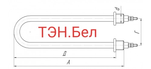 ТЭН водяной 2.0 квт.
