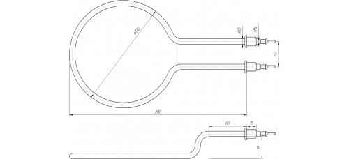ТЭН для дымогенератора, для розжига опилок под заказ 