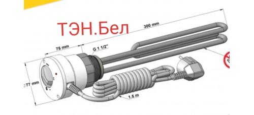 Универсальный блок ТЭН Elektromet EJK mini 3 kW (220V)